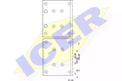 Комплект колодки тормозной накладки ICER 21 9496 00